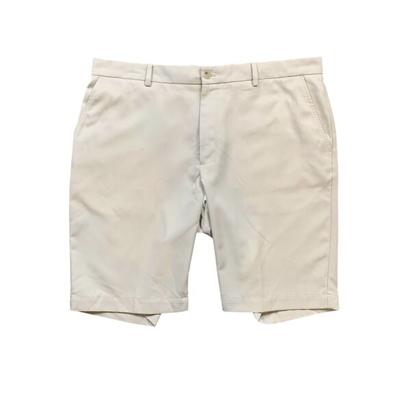 Greg Norman Short Mens 38 Oyster Beige Moisture Wick Performance Chino Golf - Picture 1 of 10